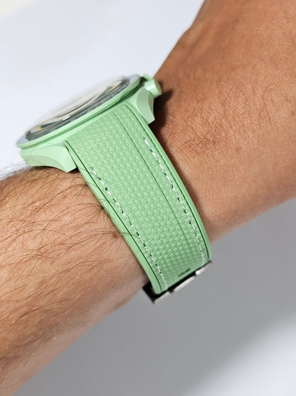 Omega X Swatch MoonSwatch Strap: Rubber Woven - Light Green