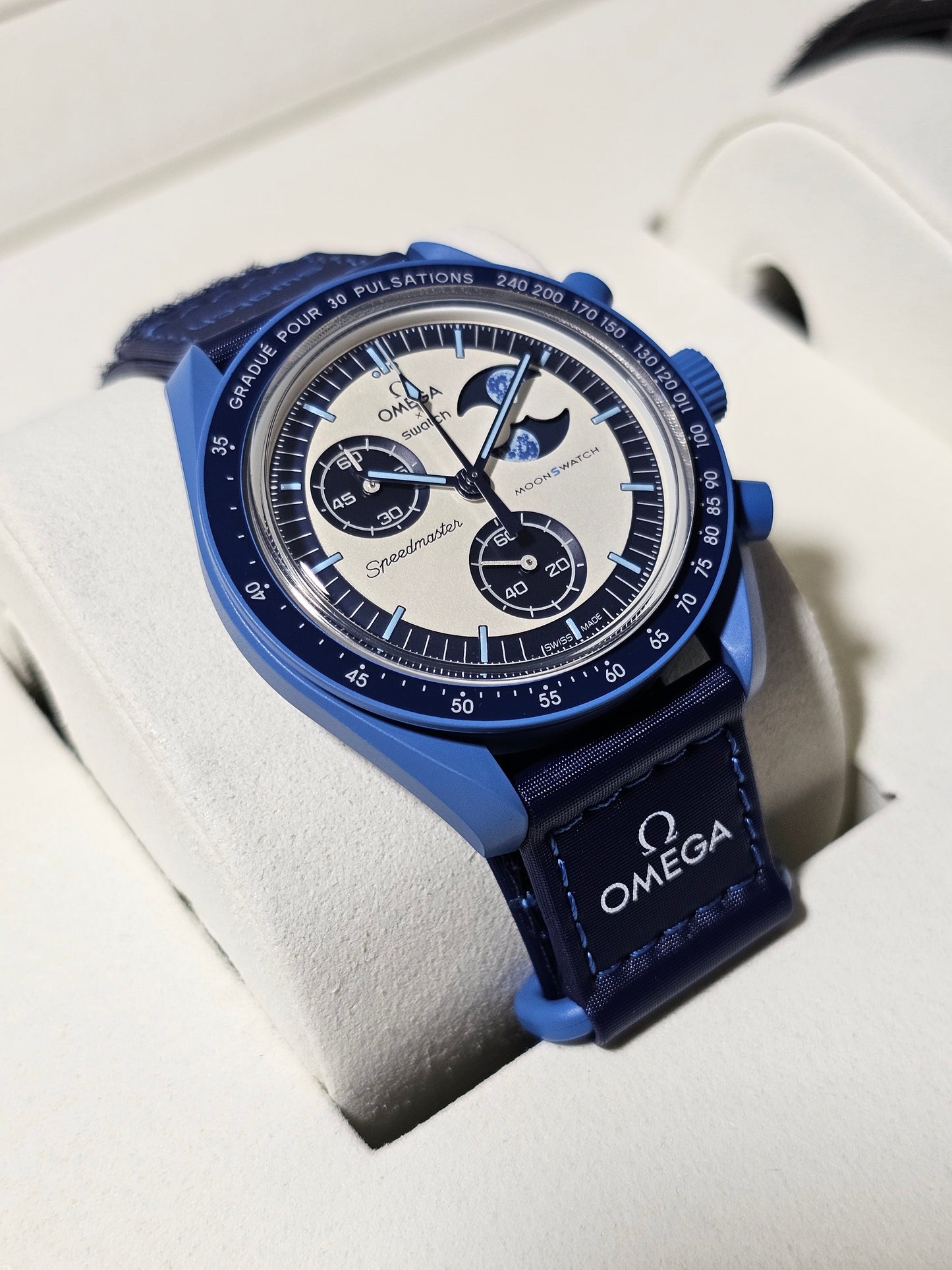 Swatch x OMEGA MoonSwatch Collection: Super Blue Moonphase - Collectors Trio Set