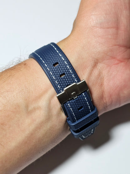 Omega X Swatch MoonSwatch: Super Blue Moon Strap - Navy & White