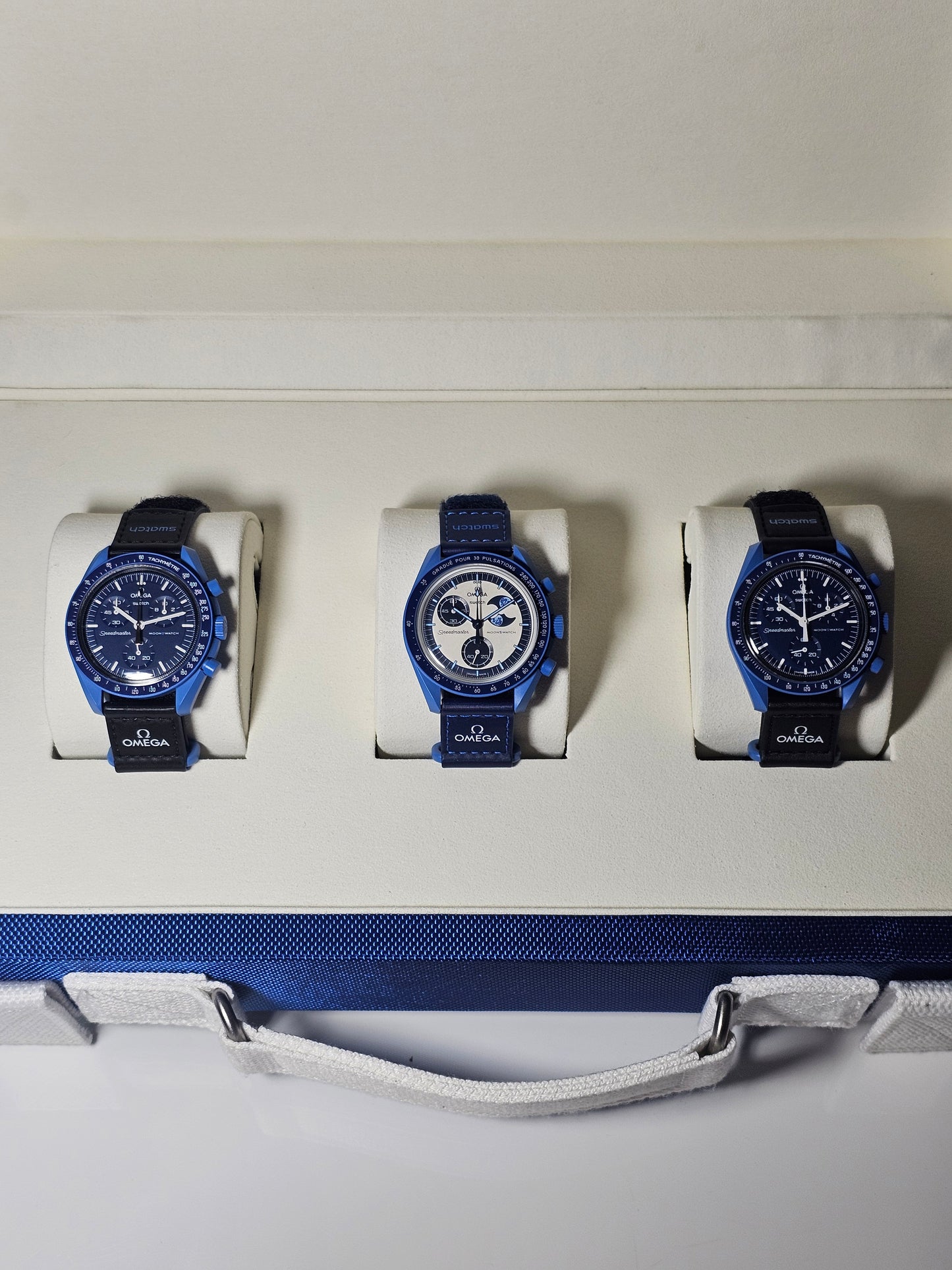 Swatch x OMEGA MoonSwatch: Neptune Collectors Trio Set