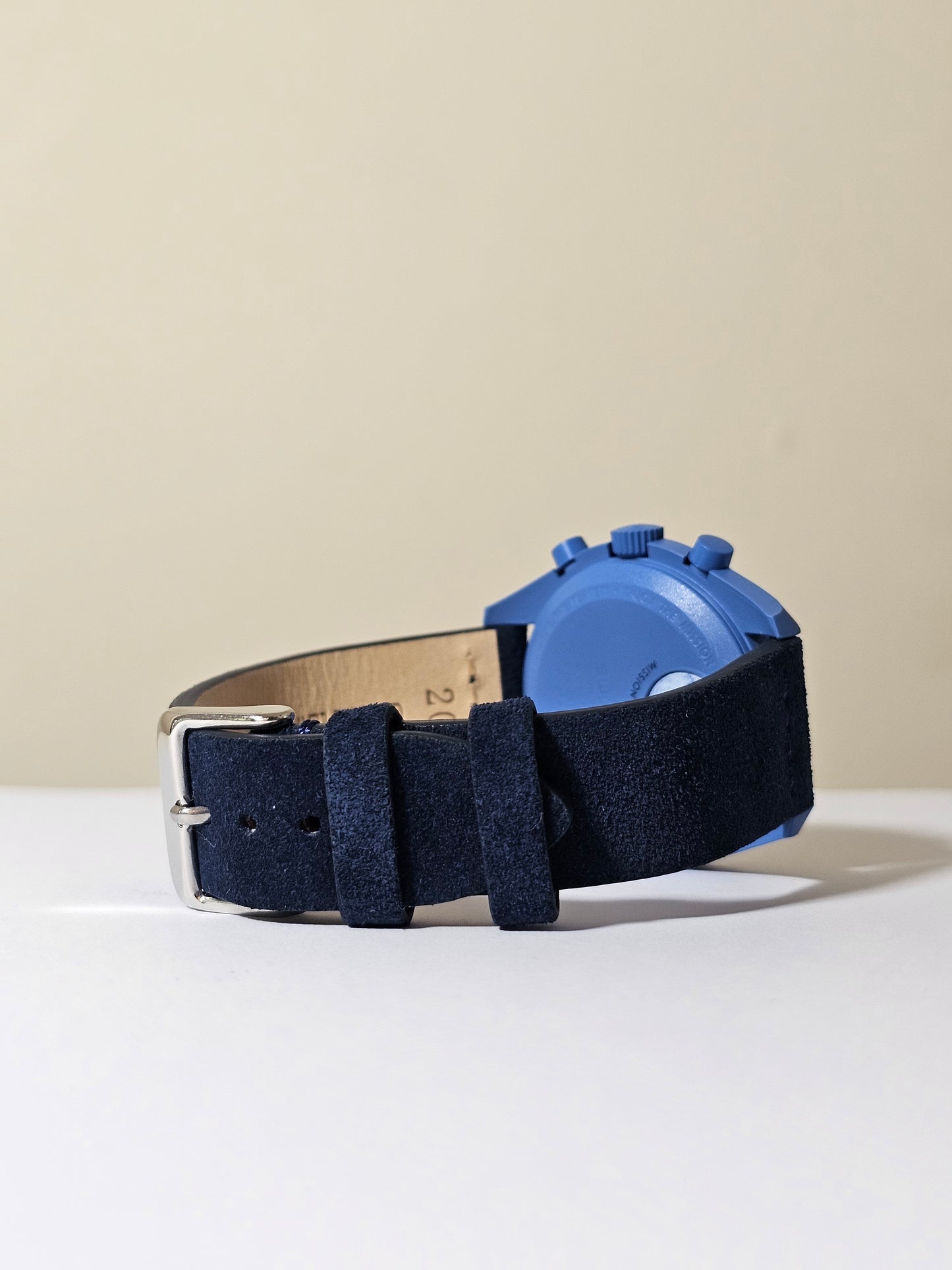 Omega X Swatch Super Blue Moon MoonSwatch Strap: Suede - Navy