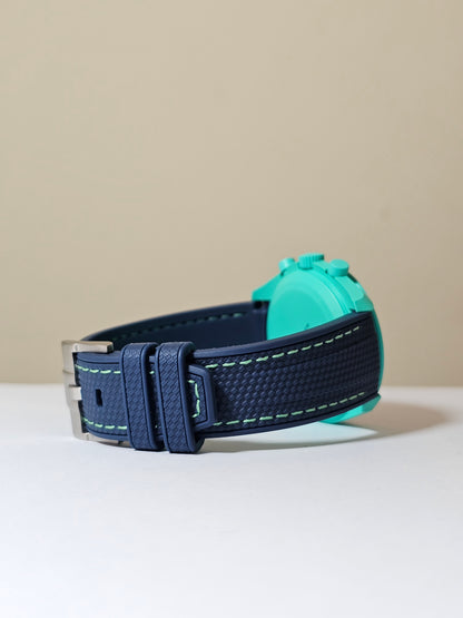 Omega X Swatch MoonSwatch Strap: Rubber Woven - Polar Lights Mint