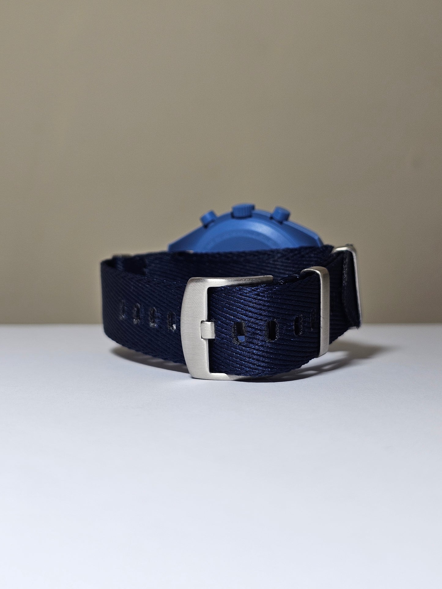 Omega X Swatch Super Blue Moon Strap: Premium NATO - Navy