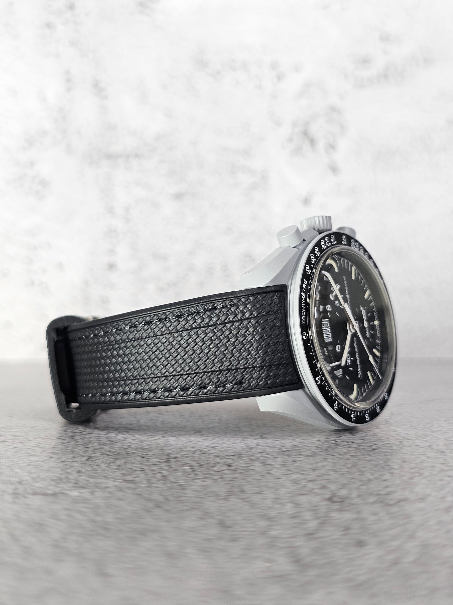 Omega X Swatch MoonSwatch Strap: Rubber Woven - Black