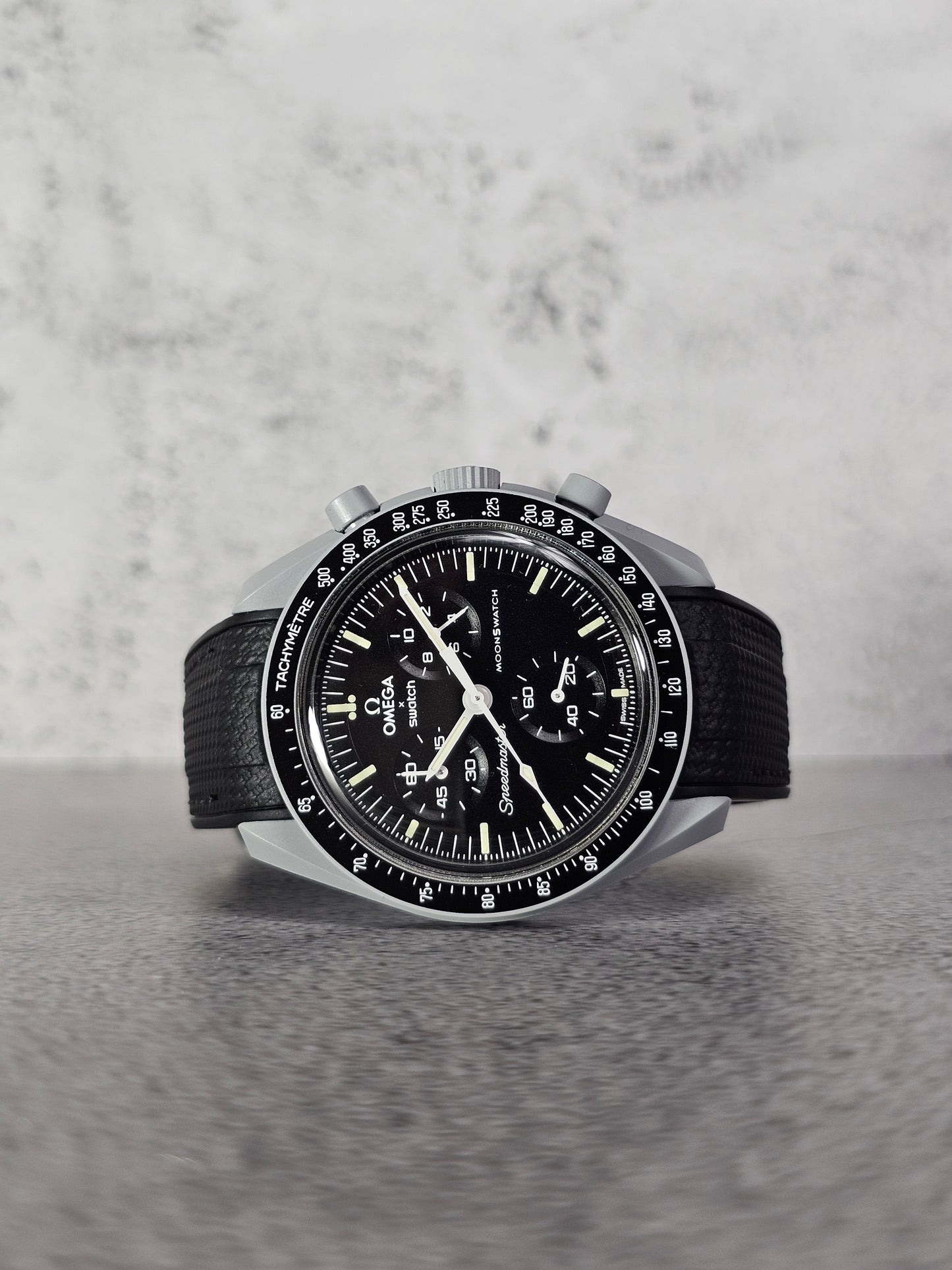 Omega X Swatch MoonSwatch Strap: Rubber Woven - Black