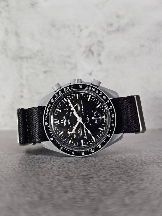 Omega X Swatch MoonSwatch Strap: Premium NATO - Black