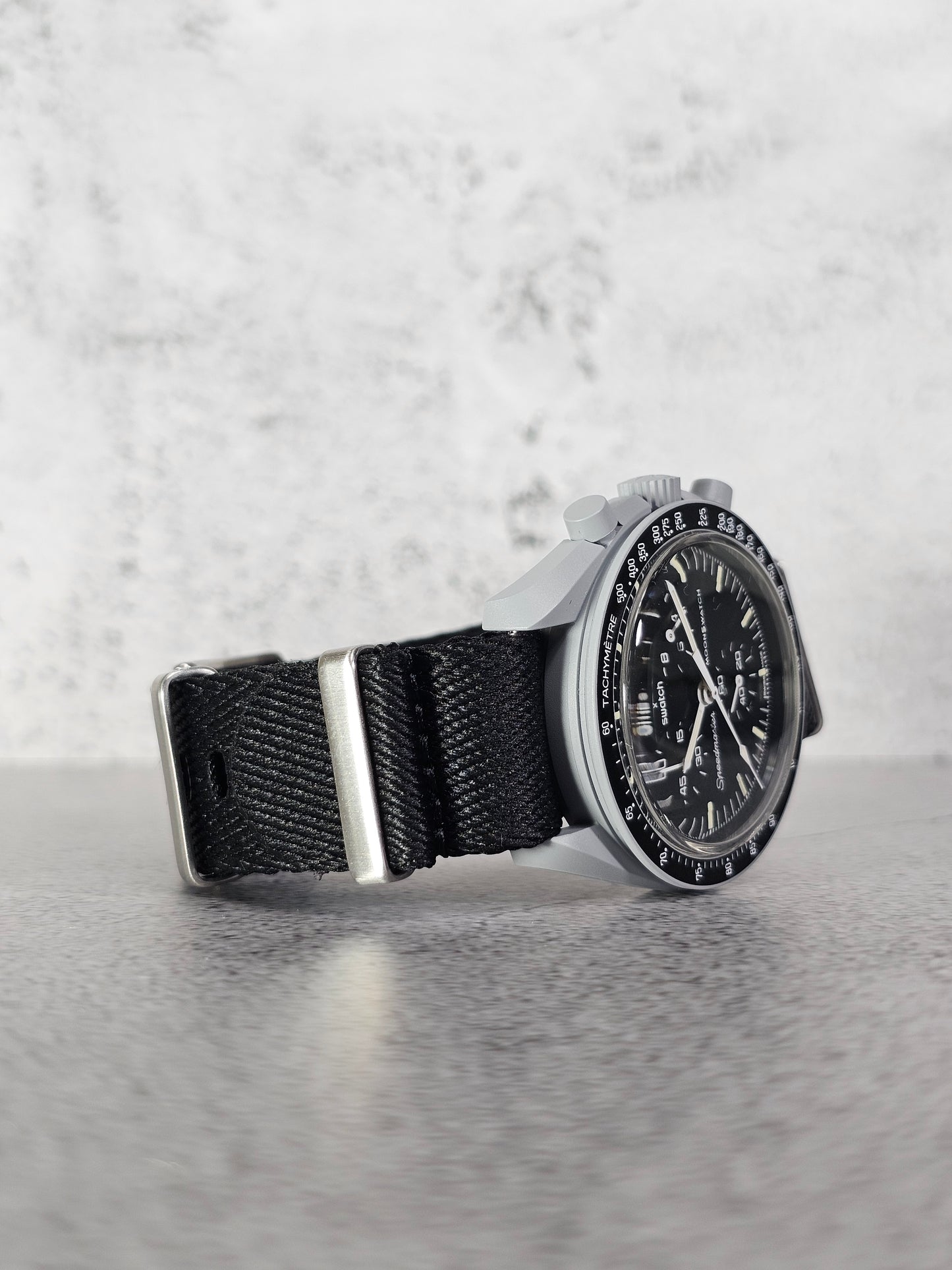 Omega X Swatch MoonSwatch Strap: Premium NATO - Black