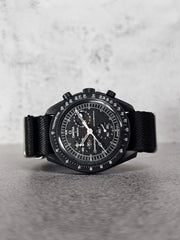 Omega X Swatch MoonSwatch Strap: Premium NATO - Black Snoopy