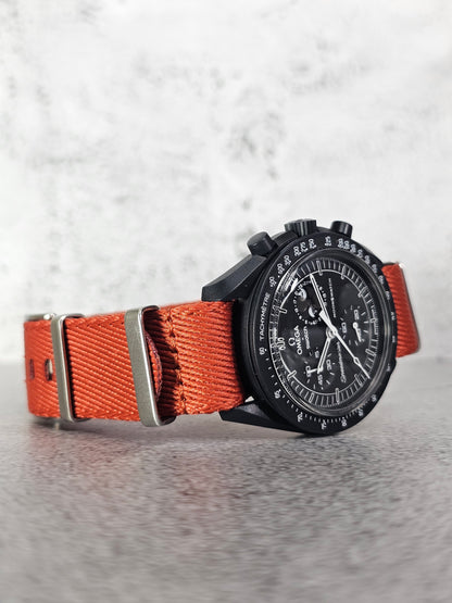 Omega X Swatch MoonSwatch Strap: Premium NATO - Burnt Orange