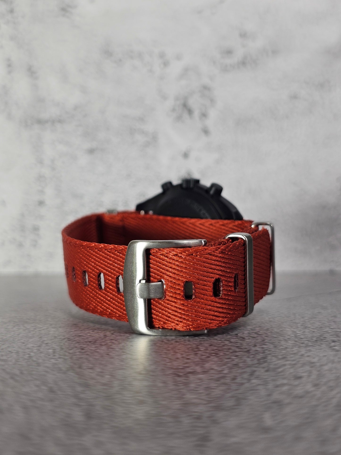 Omega X Swatch MoonSwatch Strap: Premium NATO - Burnt Orange