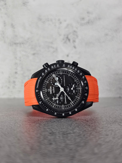 Omega X Swatch MoonSwatch Strap: Rubber Woven - Orange Snoopy