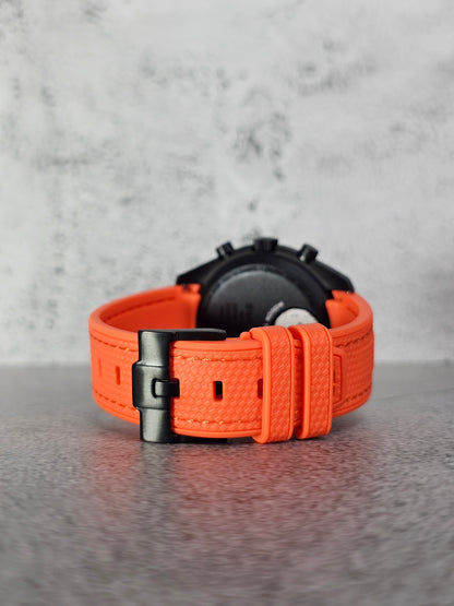 Omega X Swatch MoonSwatch Strap: Rubber Woven - Orange Snoopy