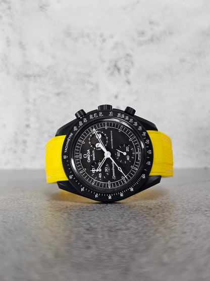 Omega X Swatch MoonSwatch Strap: Rubber Woven - Yellow Snoopy