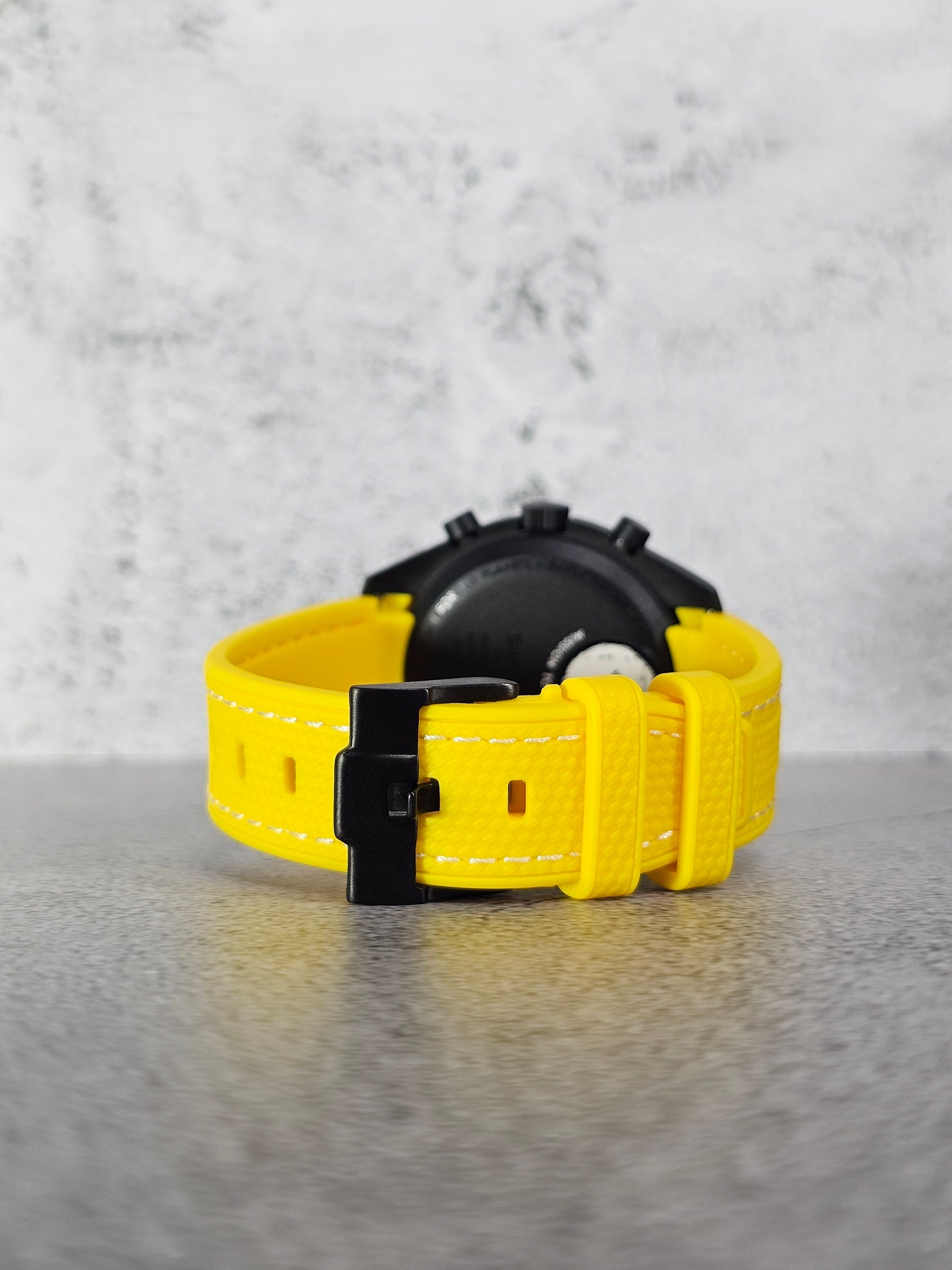 Omega X Swatch MoonSwatch Strap: Rubber Woven - Yellow Snoopy