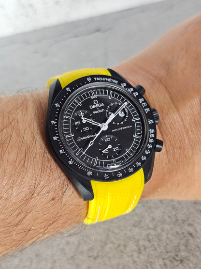 Omega X Swatch MoonSwatch Strap: Rubber Woven - Yellow Snoopy