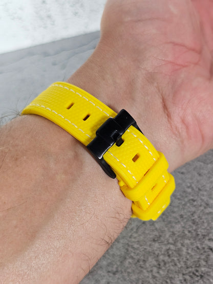 Omega X Swatch MoonSwatch Strap: Rubber Woven - Yellow Snoopy