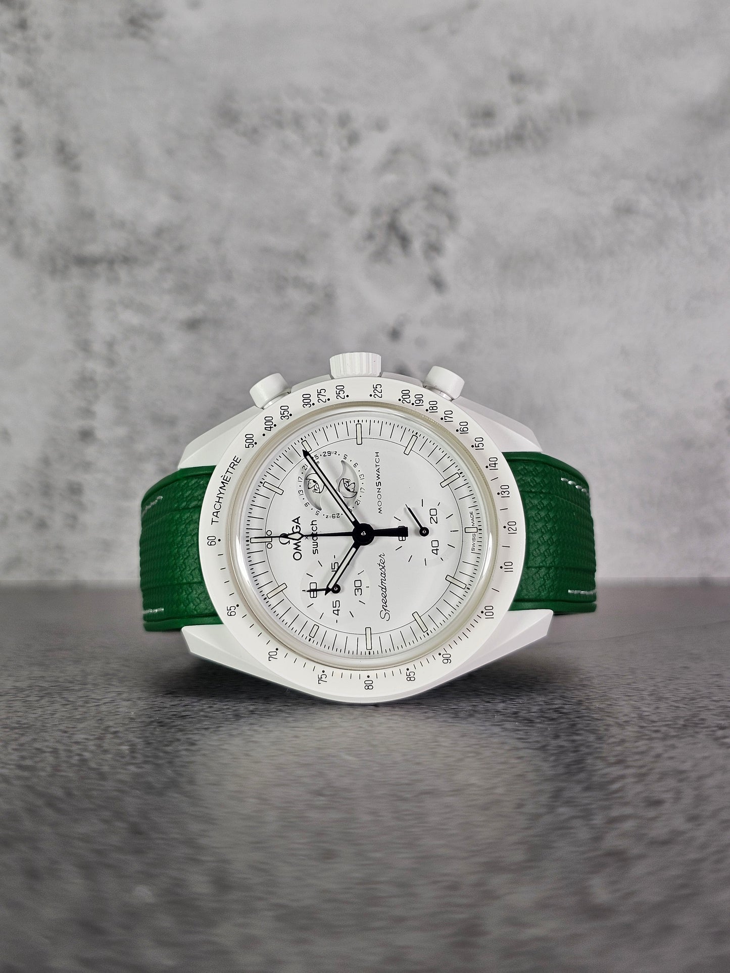 Omega X Swatch MoonSwatch Strap: Rubber Woven - Green