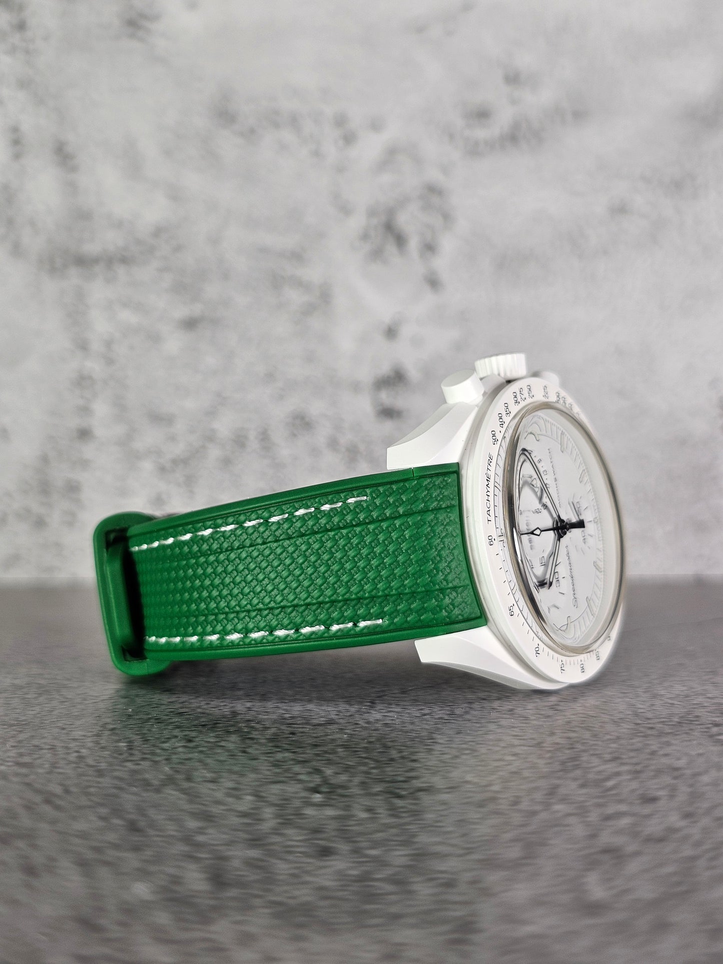 Omega X Swatch MoonSwatch Strap: Rubber Woven - Green