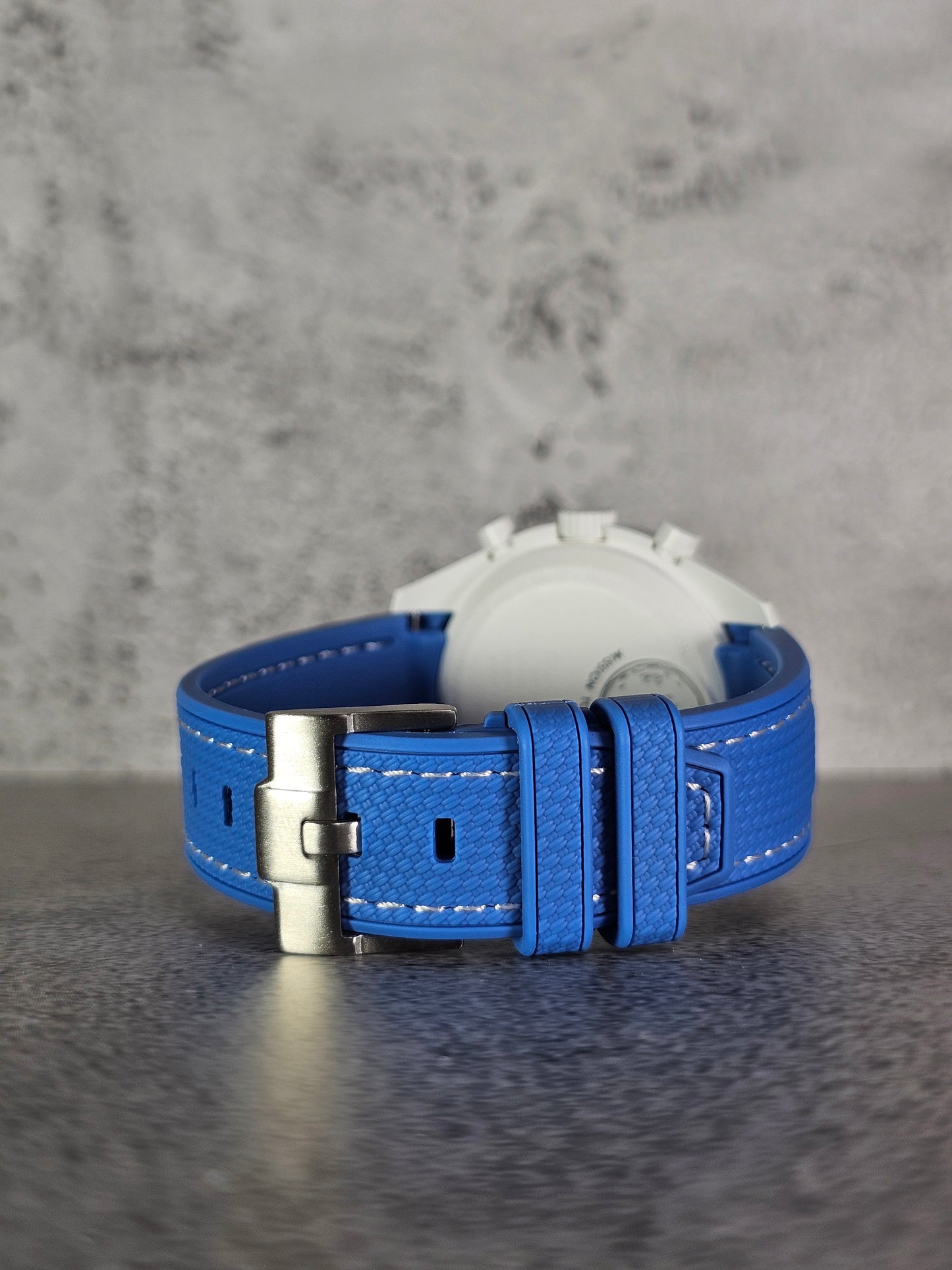 Omega X Swatch MoonSwatch Strap: Silicone Rubber Woven - Blue