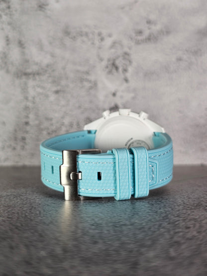 Omega X Swatch MoonSwatch Strap: Rubber Woven - Tiffany Blue