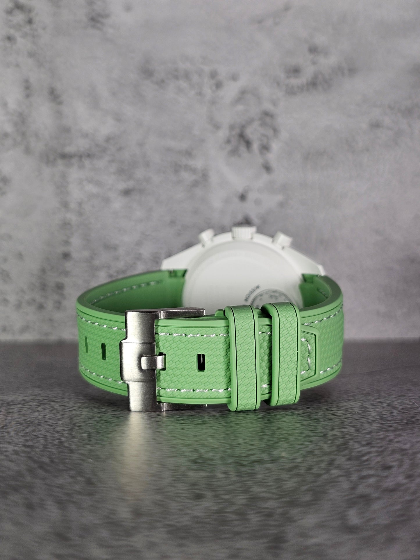 Omega X Swatch MoonSwatch Strap: Rubber Woven - Sage