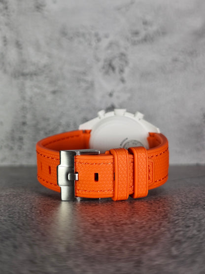 Omega X Swatch MoonSwatch Snoopy Strap: Rubber Woven - Orange