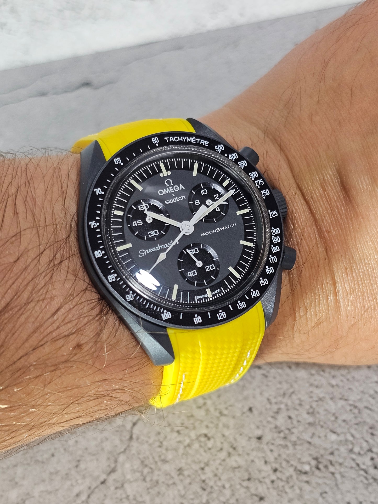 Omega X Swatch EarthPhase MoonSwatch Strap: Yellow