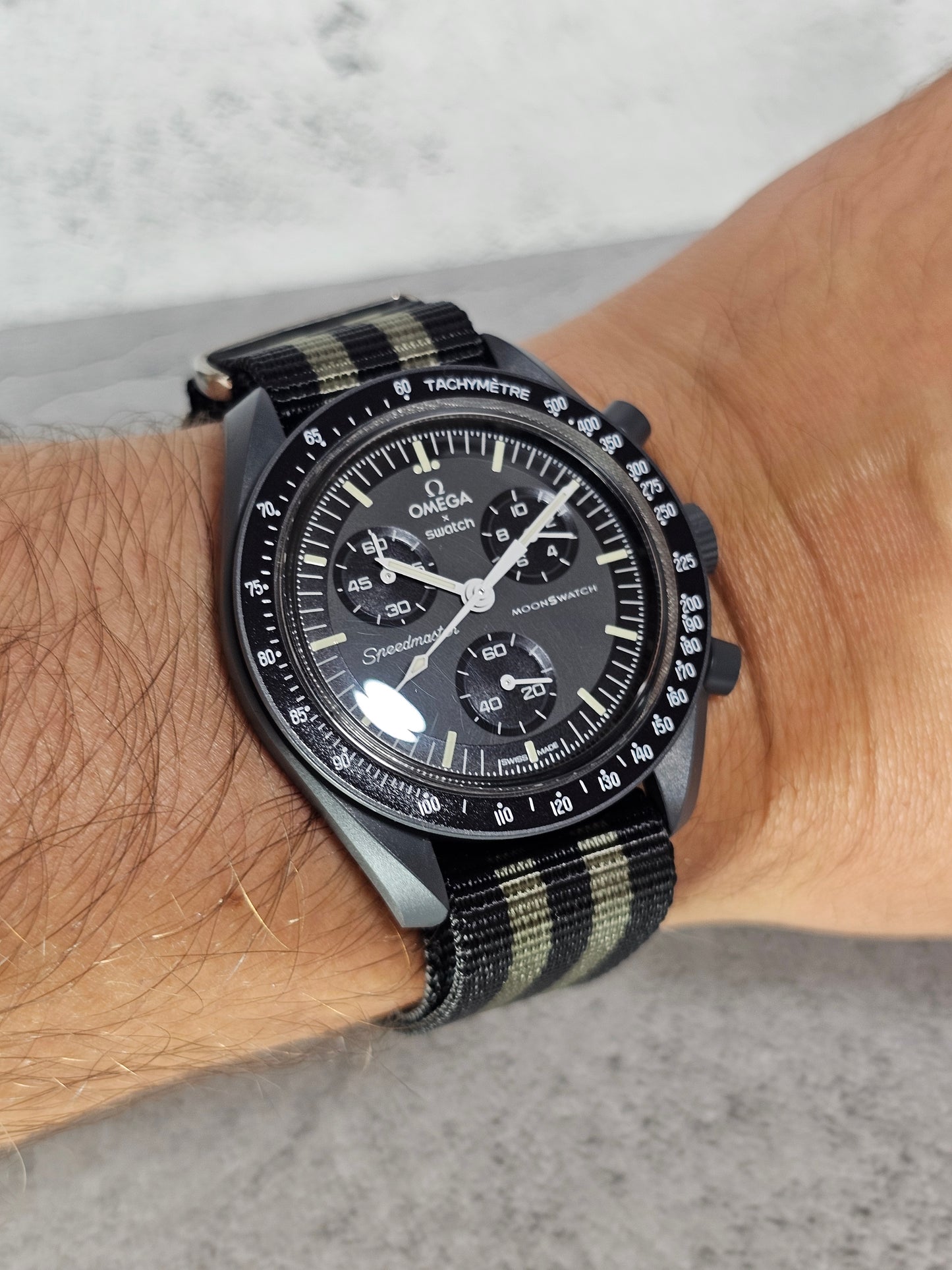 Omega X Swatch MoonSwatch Mercury Strap: Nato - Bond 007