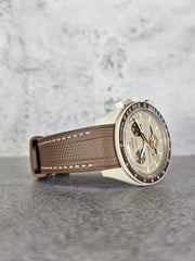 Omega X Swatch MoonSwatch Strap: Silicone Rubber Woven - Brown