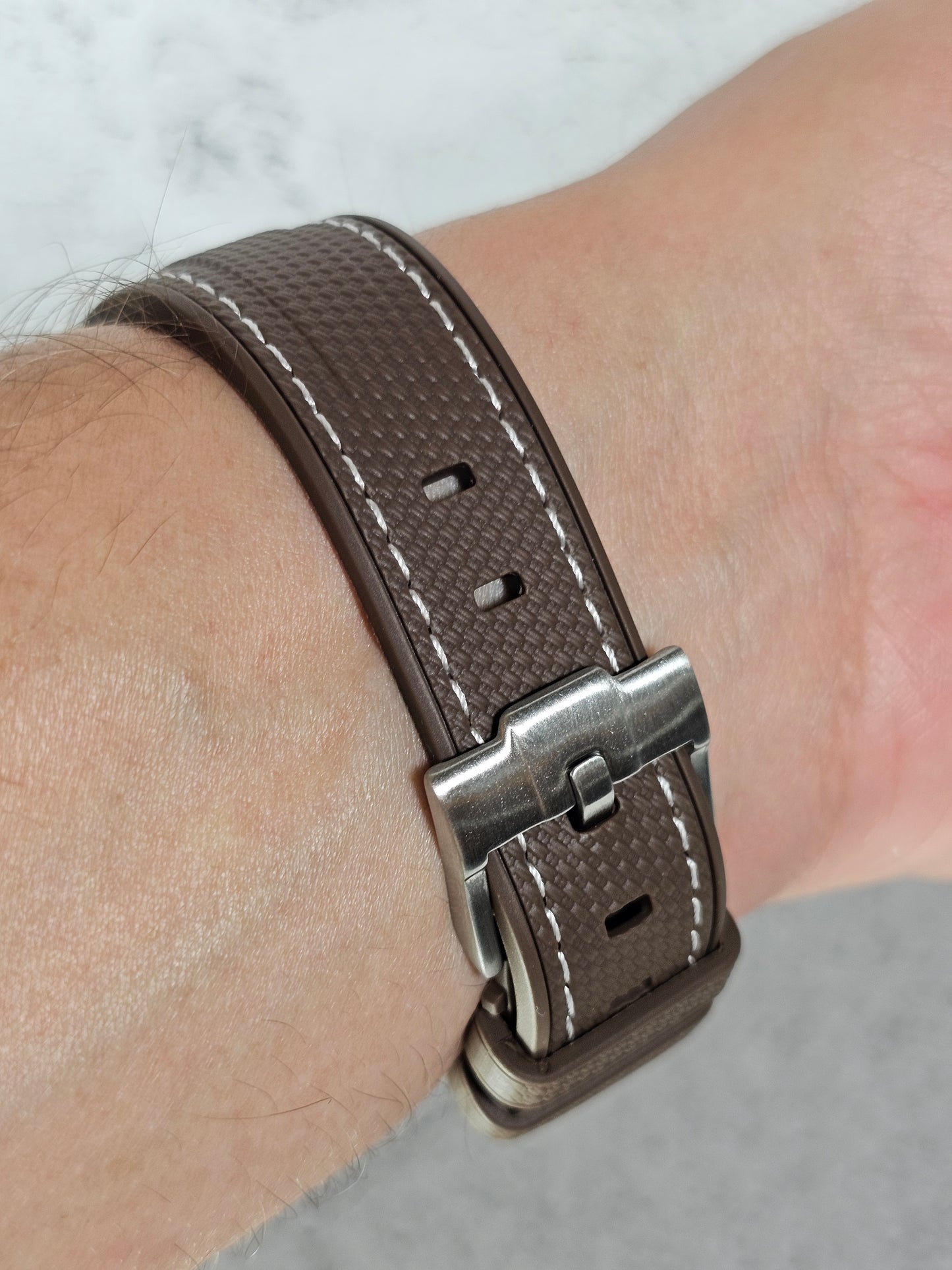 Omega X Swatch MoonSwatch Strap: Silicone Rubber Woven - Brown