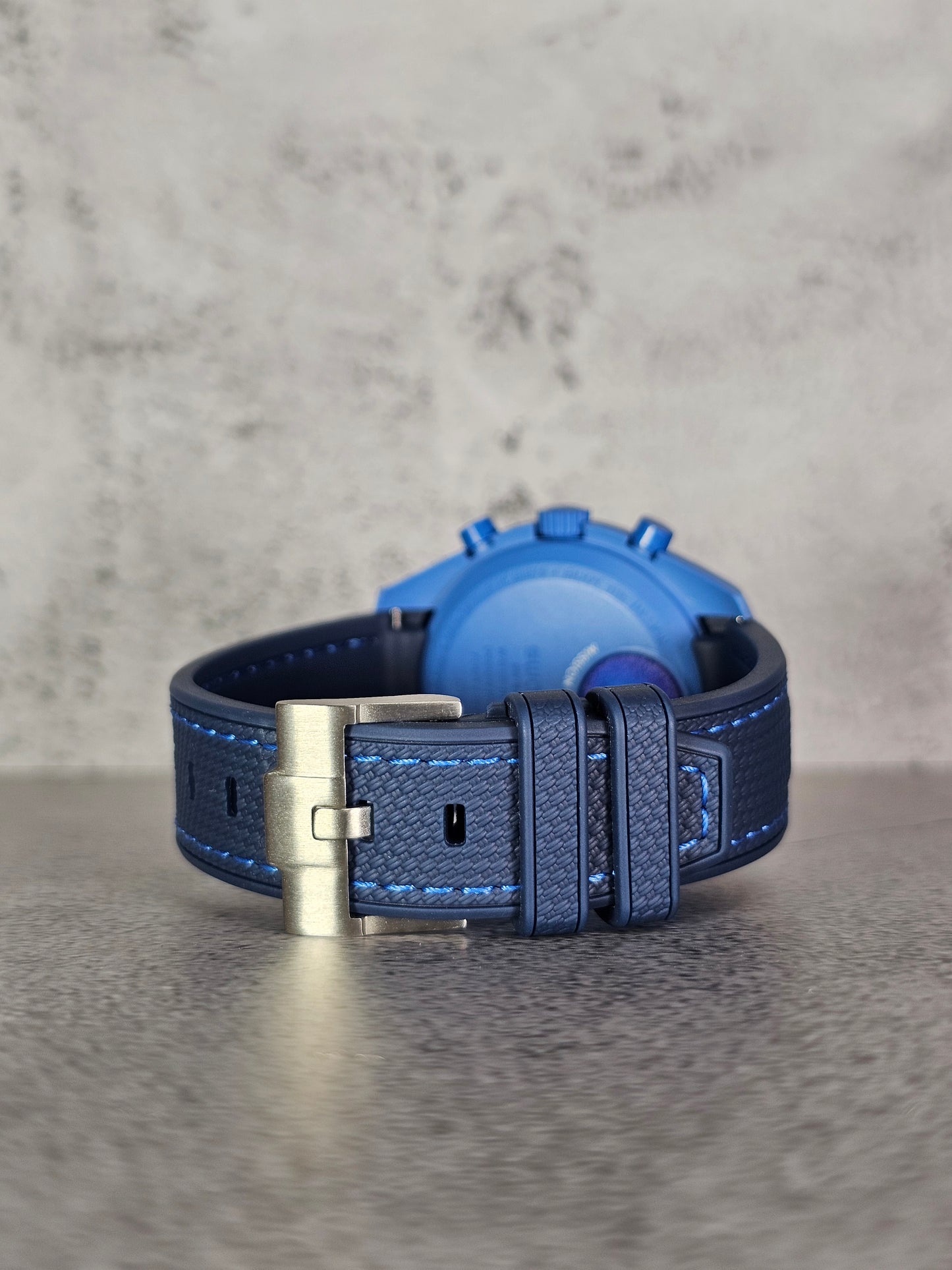 Omega X Swatch MoonSwatch: Strap Neptune - Navy & Light Blue