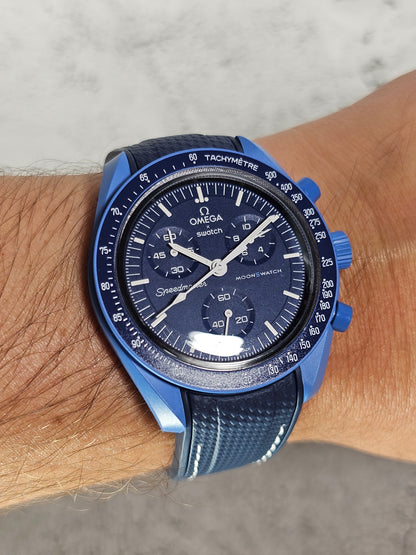 Omega X Swatch MoonSwatch: Strap Neptune - Navy & White