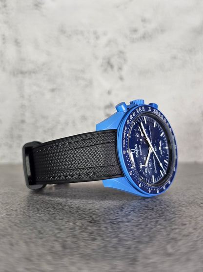 Omega X Swatch MoonSwatch: Rubber Woven Strap Neptune - Black