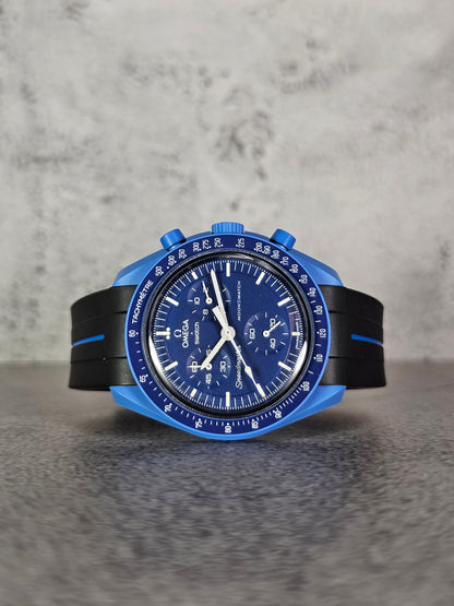 Omega X Swatch MoonSwatch Neptune Strap - Black & Navy