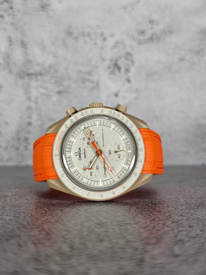 Omega X Swatch MoonSwatch Strap: Rubber Woven - Orange