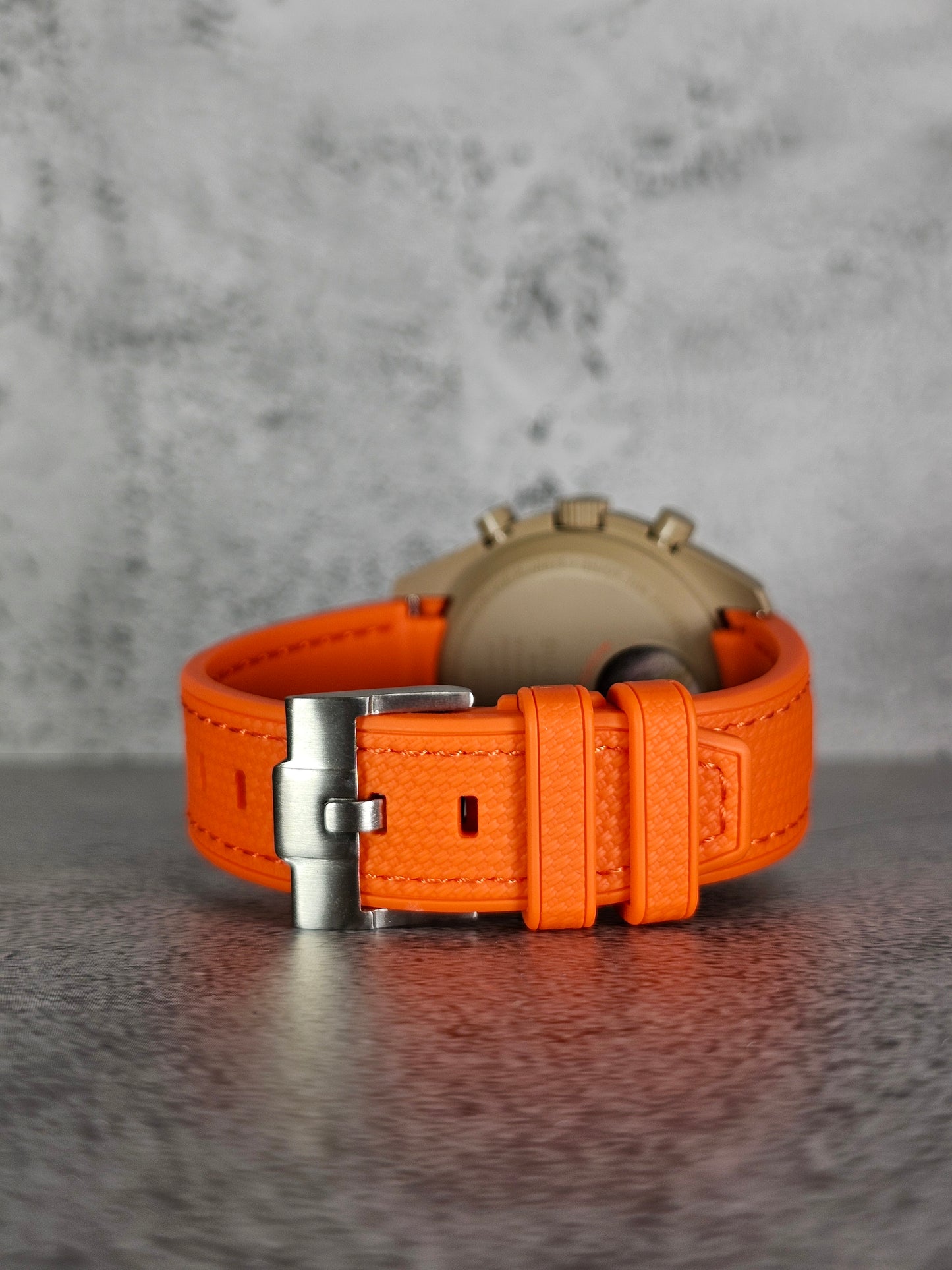 Omega X Swatch MoonSwatch Strap: Rubber Woven - Orange