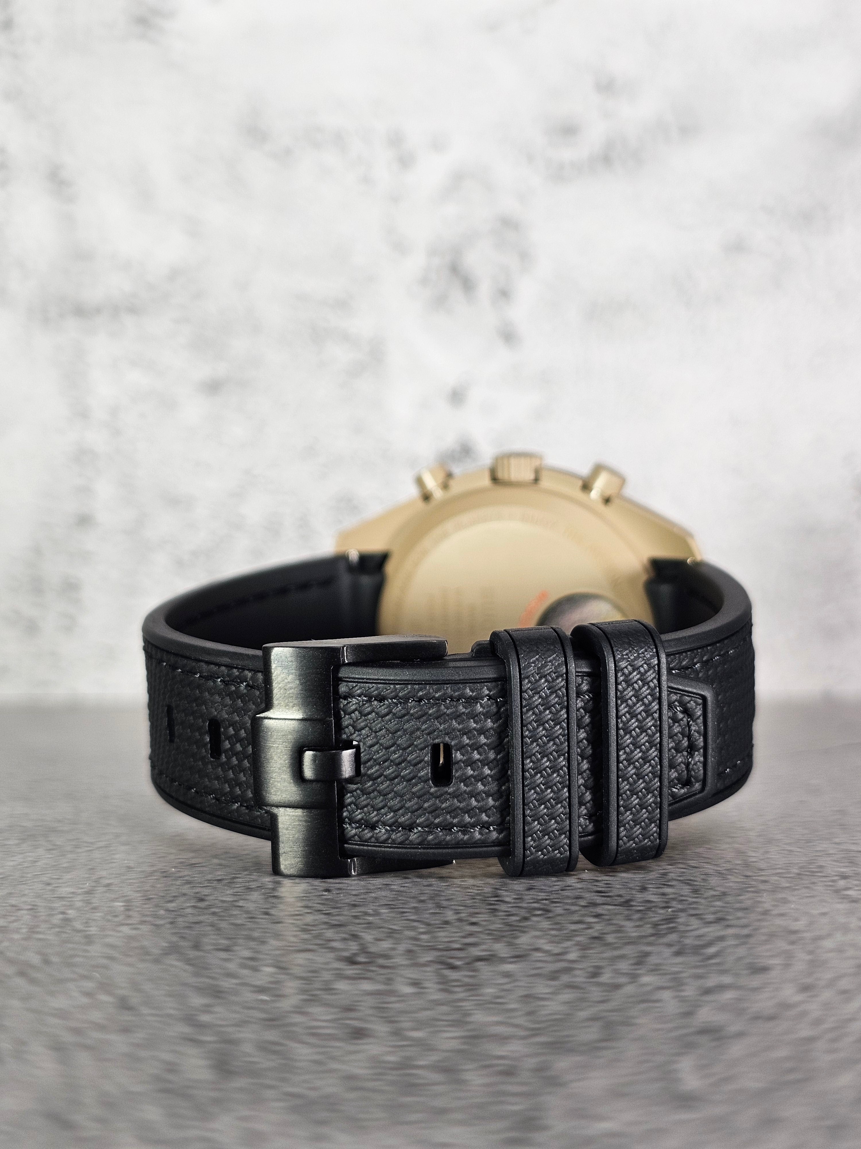 Omega X Swatch MoonSwatch Jupiter Strap: Rubber Woven - Black – MGB WATCHES