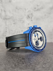 Omega X Swatch Super Blue Moon MoonSwatch Strap: Rubber  - Black & Blue