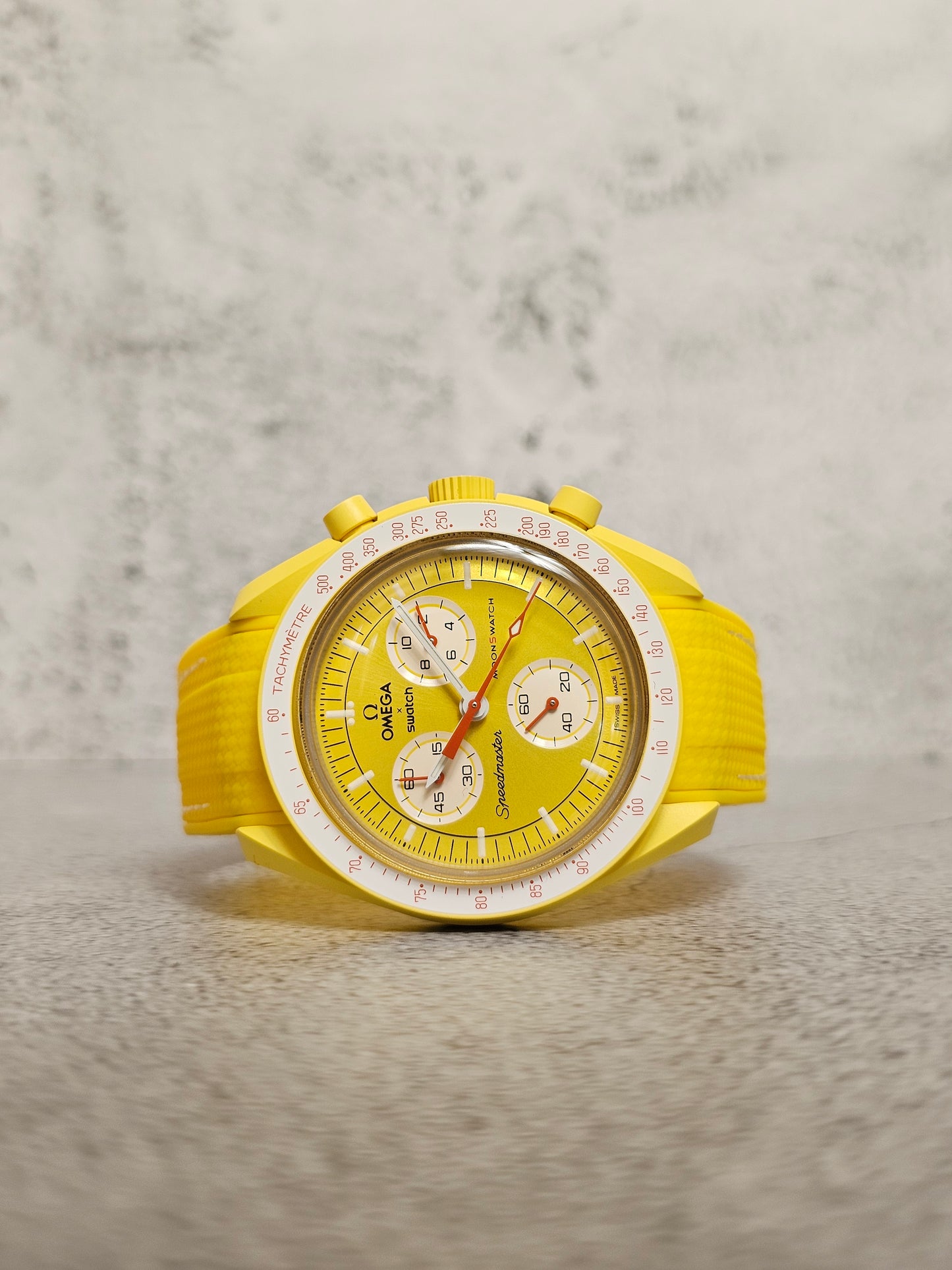 Omega X Swatch MoonSwatch Strap: Rubber Woven - Yellow