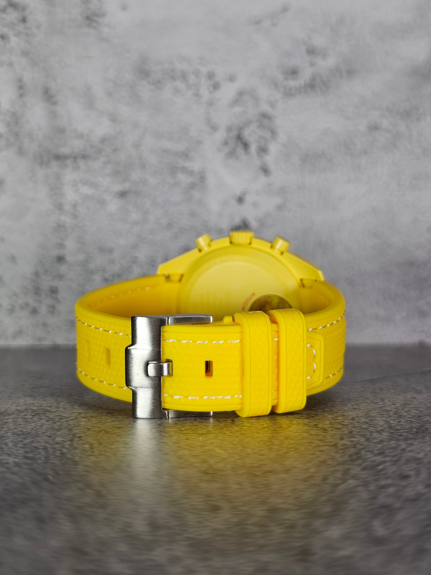 Omega X Swatch MoonSwatch Strap: Rubber Woven - Yellow