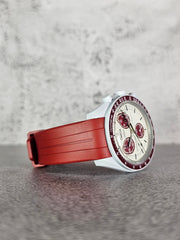 Omega X Swatch MoonSwatch Strap: Curved Silicone - Red