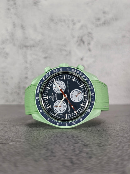 Omega X Swatch MoonSwatch Strap: Rubber Woven - Light Green