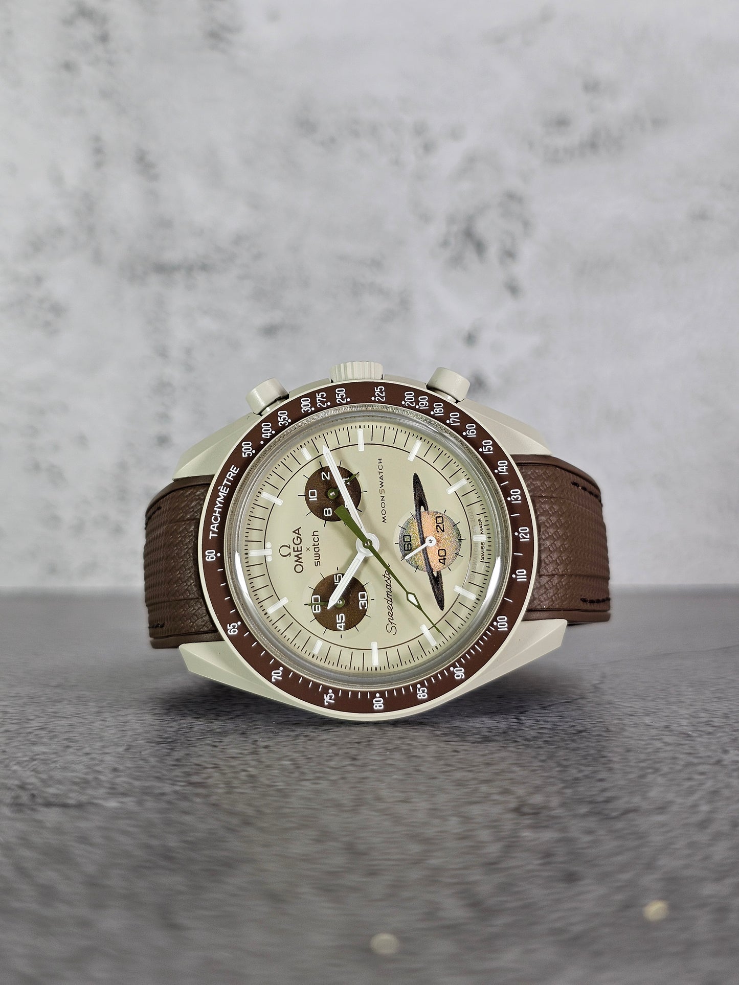 Omega X Swatch MoonSwatch Strap: Rubber Woven - Brown