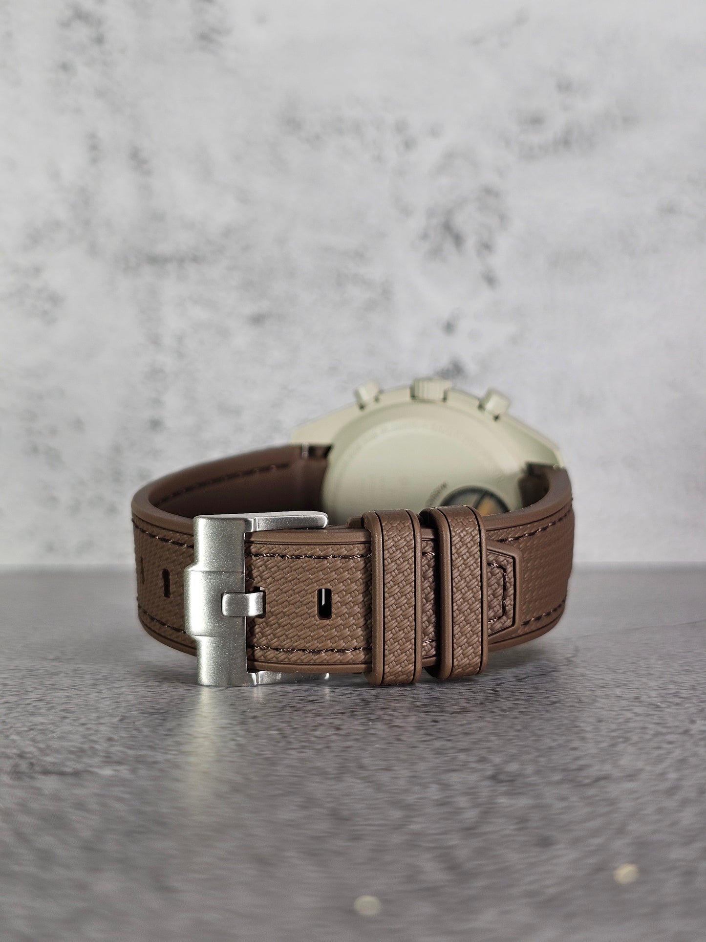 Omega X Swatch MoonSwatch Strap: Rubber Woven - Brown