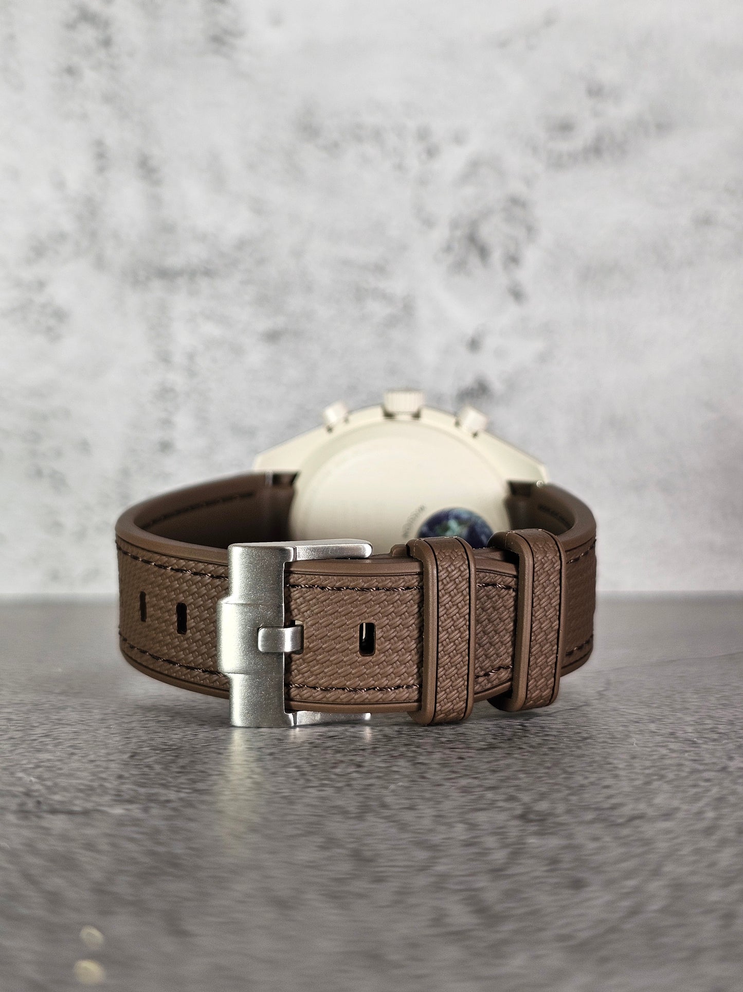 Omega X Swatch MoonSwatch Strap: Rubber Woven - Brown