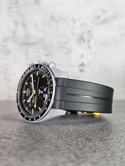 Omega X Swatch MoonShine Gold Strap: Curved Rubber  - Black