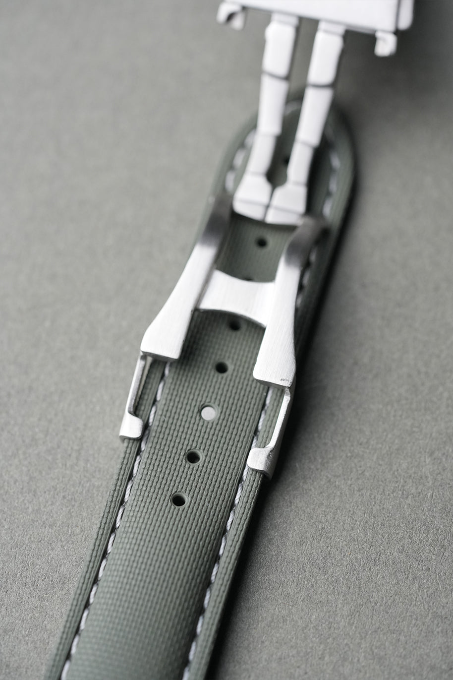 Sailcloth Effect FKM Rubber Strap with Deployant Clasp 20mm-22mm