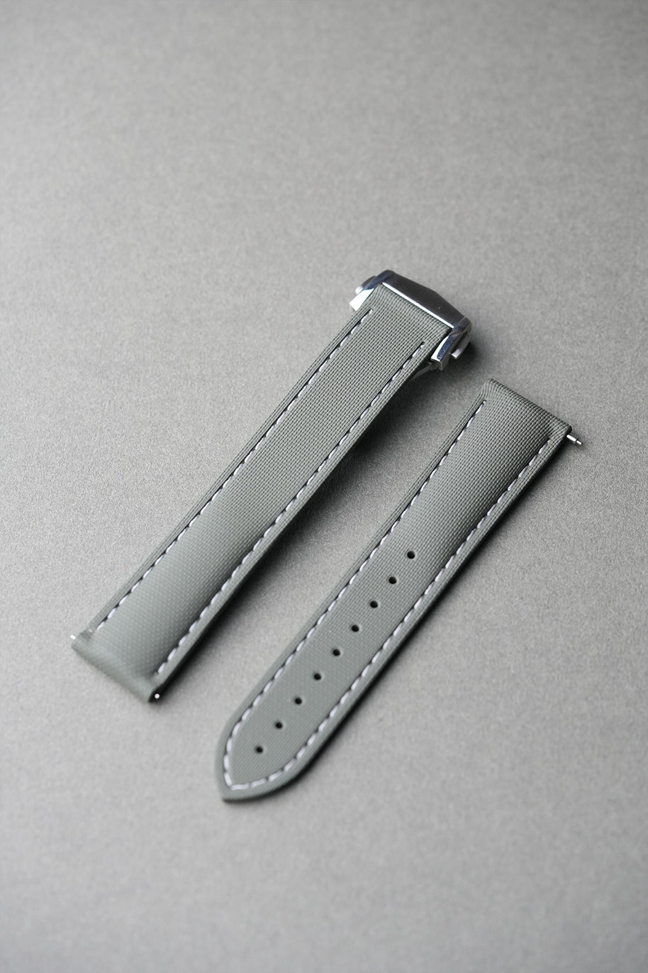 Sailcloth Effect FKM Rubber Strap with Deployant Clasp 20mm-22mm