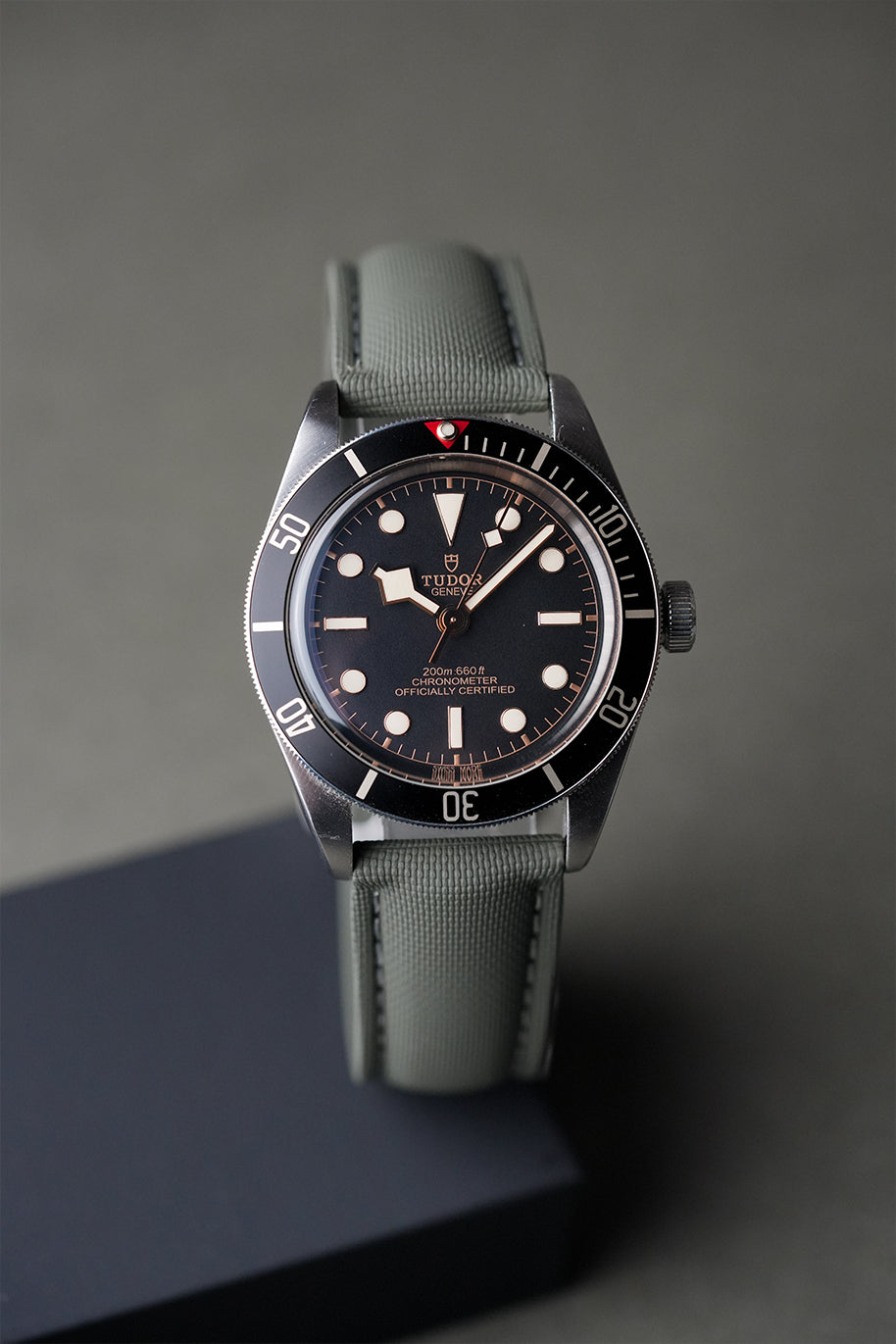 Sailcloth Effect FKM Rubber Strap with Deployant Clasp 20mm-22mm