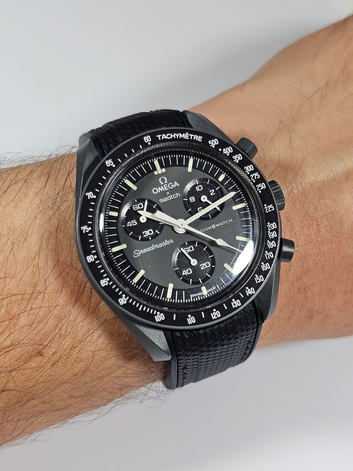 Rubber moonswatch strap for mercury